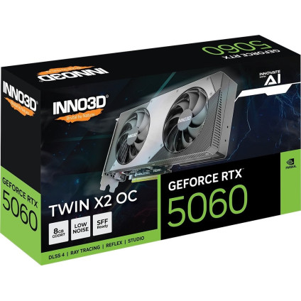 Видеокарта Inno3D GeForce RTX 5060 Twin X2 OC N50602-08D7X-195070N