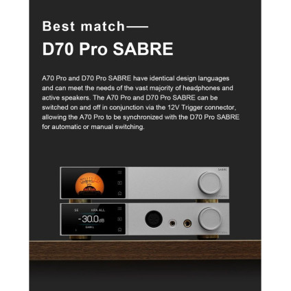 Настольный усилитель Topping A70 Pro (серебристый)