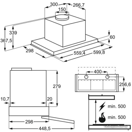 Кухонная вытяжка Electrolux LFP536X