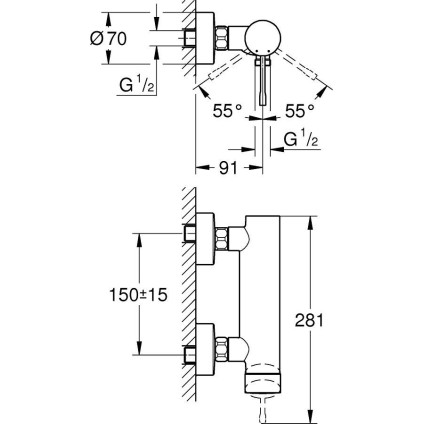 Смеситель Grohe Essence Chrom 25252001