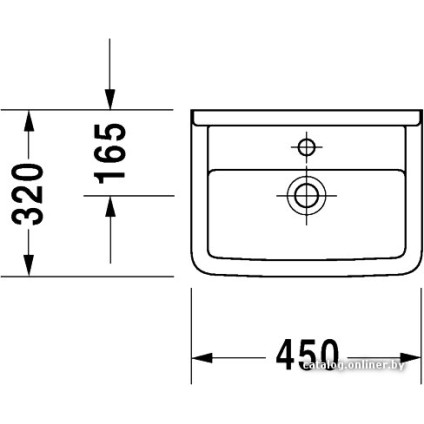 Умывальник Duravit Starck 3 45x32 (0750450000)