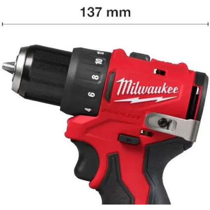 Дрель-шуруповерт Milwaukee M12 BLDDRC-202C 4933499686 (с 2-мя АКБ, кейс)