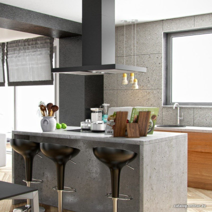 Кухонная вытяжка Globalo Nomina Isola 90.4 Sensor (черный)