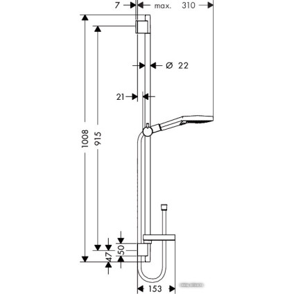 Душевой гарнитур  Hansgrohe Raindance Select S 120/Unica (26631400)