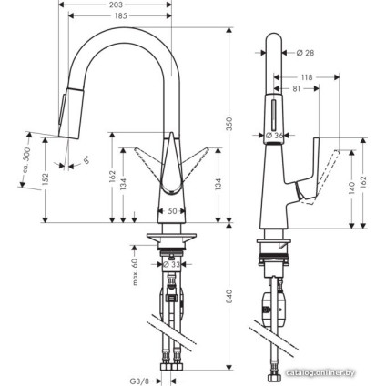 Смеситель Hansgrohe Talis S 72815800 (нержавеющая сталь)