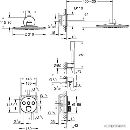 Душевая система  Grohe Grohtherm SmartControl 34705000