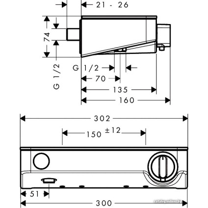Смеситель Hansgrohe ShowerTablet Select 300 13171400
