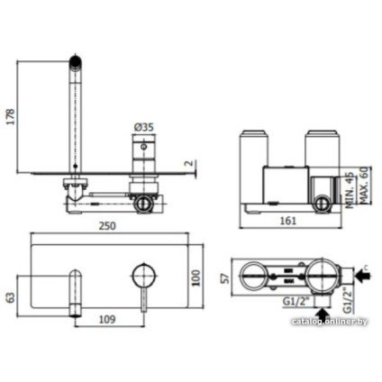 Смеситель Paffoni LIG105NO