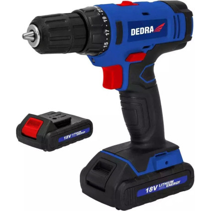 Дрель-шуруповерт Dedra DED7880B (с 2-мя АКБ 1.5 Ач, кейс)