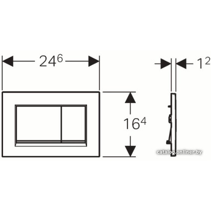 Панель смыва Geberit Sigma 30 115.883.KM.1 (черный/хром глянцевый)