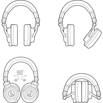 Наушники Audio-Technica ATH-M50x (белый)