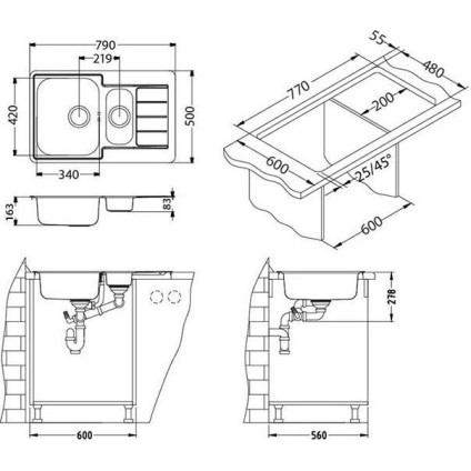 Кухонная мойка Alveus Line 70 1082559