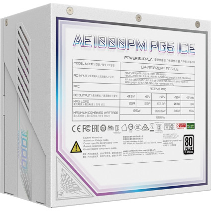 Блок питания Gigabyte Aorus Elite P1000W Platinum AE1000PM PG5 ICE (rev. 1.0)