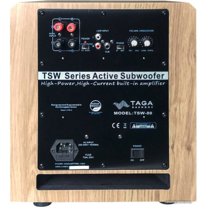 Проводной сабвуфер Taga Harmony TSW-80 (дуб)