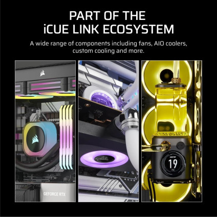 Комплект вентиляторов для корпуса с контроллером Corsair iCUE LINK RX140 RGB MAX Dual Pack + Hub CO-9051036-WW