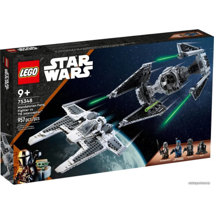 Конструктор LEGO Star Wars 75348 Мандалорский истребитель-клык против TIE Interceptor