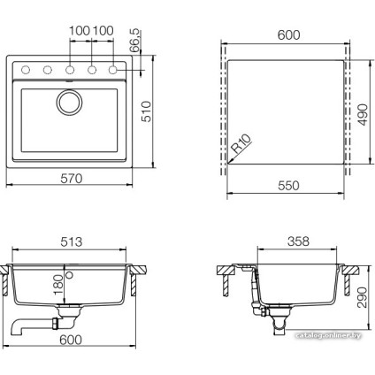 Кухонная мойка Schock Vero 60 (N-100) Magma [700079]