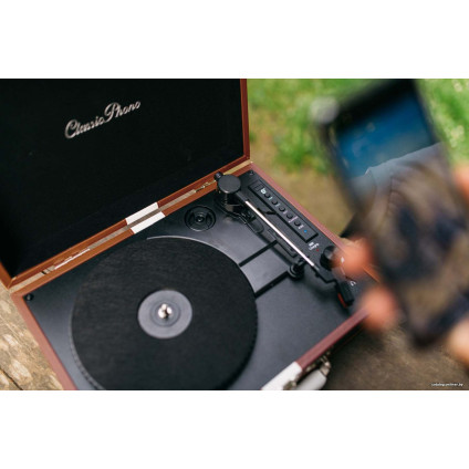 Виниловый проигрыватель Lenco TT-120 (коричневый/белый)