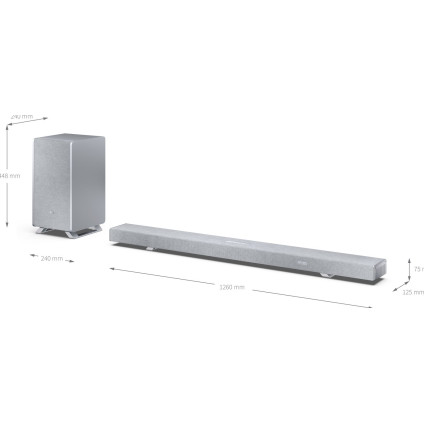 Саундбар Sharp HT-SBW55121 (серебристый)