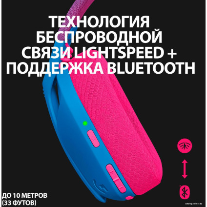 Наушники Logitech G435 Lightspeed (синий/малиновый)