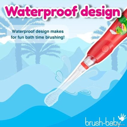 Электрическая зубная щетка Brush-Baby KidzSonic Dinosaur