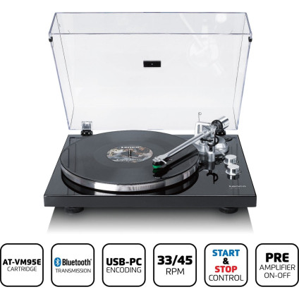 Виниловый проигрыватель Lenco LBT-215BK