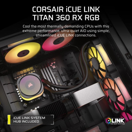 Система жидкостного охлаждения для процессора Corsair iCUE LINK TITAN 360 RX RGB CW-9061018-WW