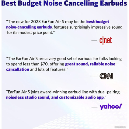 Наушники EarFun Air S (черный)