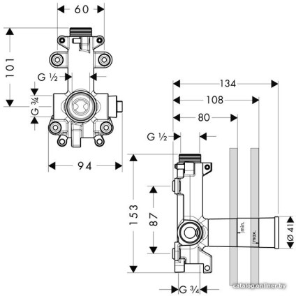 Скрытый механизм Axor ShowerCollection 28486180