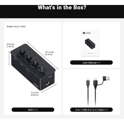 Настольный усилитель Fosi Audio SK01
