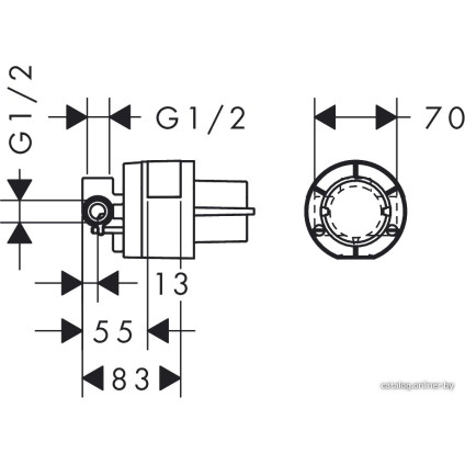 Скрытый механизм Hansgrohe Basic set 13620180