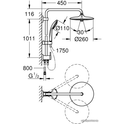 Душевая система  Grohe Euphoria System 260 27421002