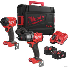 Milwaukee M18 FPP2A3-502X Fuel 4933480873 (шуруповерт, винтоверт, 2 АКБ, кейс)