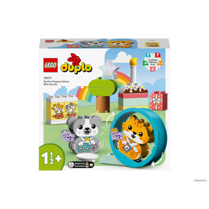 Конструктор LEGO Duplo 10977 Мой первый щенок и котёнок и их звуки