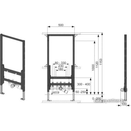 Инсталляция для биде Tece 9.330.000