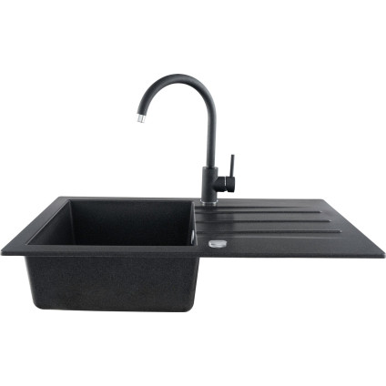 Кухонная мойка Kernau KGS A 50 1B1D Black Metallic