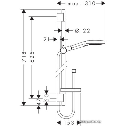 Душевой гарнитур  Hansgrohe Raindance Select S 27654000
