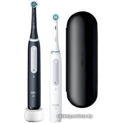 Комплект зубных щеток Oral-B iO Series 4 Duo (черный/белый)