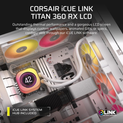 Система жидкостного охлаждения для процессора Corsair iCUE LINK TITAN 360 RX LCD CW-9061026-WW