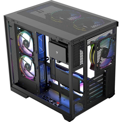Корпус MODECOM Volcano Panorama Apex ARGB 3F Midi (темно-серый)