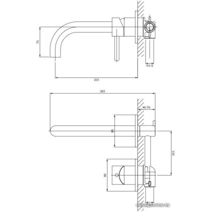 Смеситель Omnires Y Y1215CR