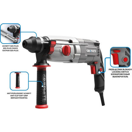 Перфоратор GRAPHITE 58G538 (кейс)