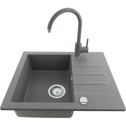 Кухонная мойка Kernau KGS A 4560 1B1D Grey Metallic