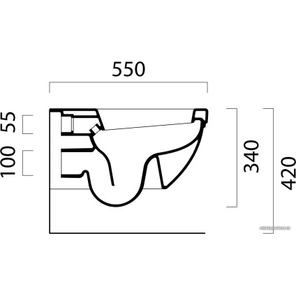 Унитаз подвесной GSI Classic [871211] (без сиденья)