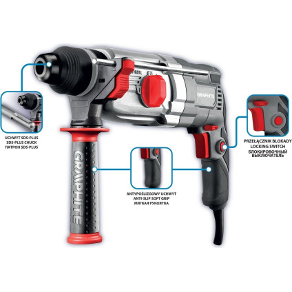 Перфоратор GRAPHITE 58G539 (кейс)