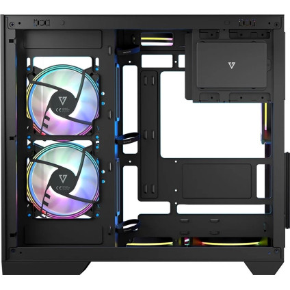 Корпус MODECOM Volcano Panorama Apex ARGB 3F Midi (темно-серый)