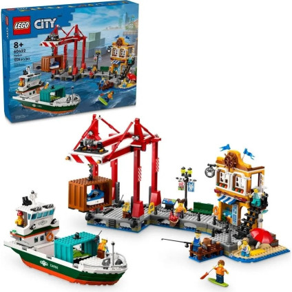 Конструктор LEGO City 60422 Морской порт с грузовым судном