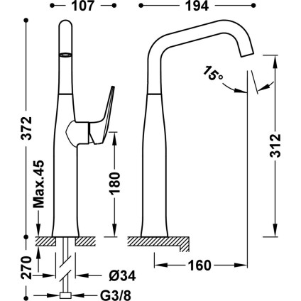 Смеситель Tres 28184701OPM