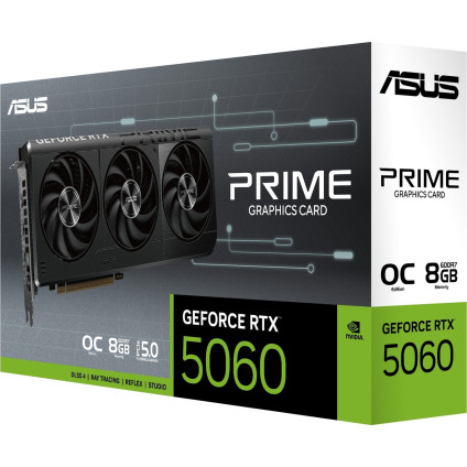 Видеокарта ASUS Prime GeForce RTX 5060 8GB GDDR7 OC Edition PRIME-RTX5060-O8G