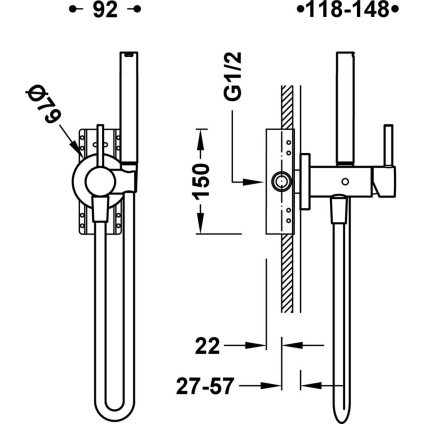 Гигиенический душ Tres Alp-Tres 134122